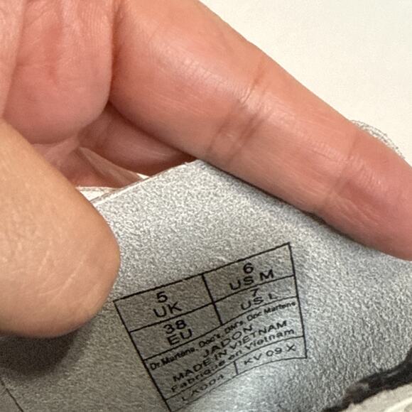 Doc Dr Martens Jadon White Smooth Leather Platform Lace Up Combat Boots 38 US 7 - Picture 5 of 11